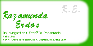 rozamunda erdos business card